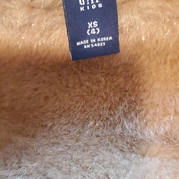 Gap Kids Unisex Faux Fur & Suede Hooded Button-Down Sz XS (4) Coat Jacket - Picture 10 of 13